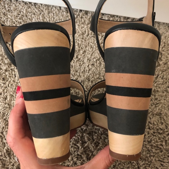 Splendid kika black and brown stripe wedge - Picture 7 of 7